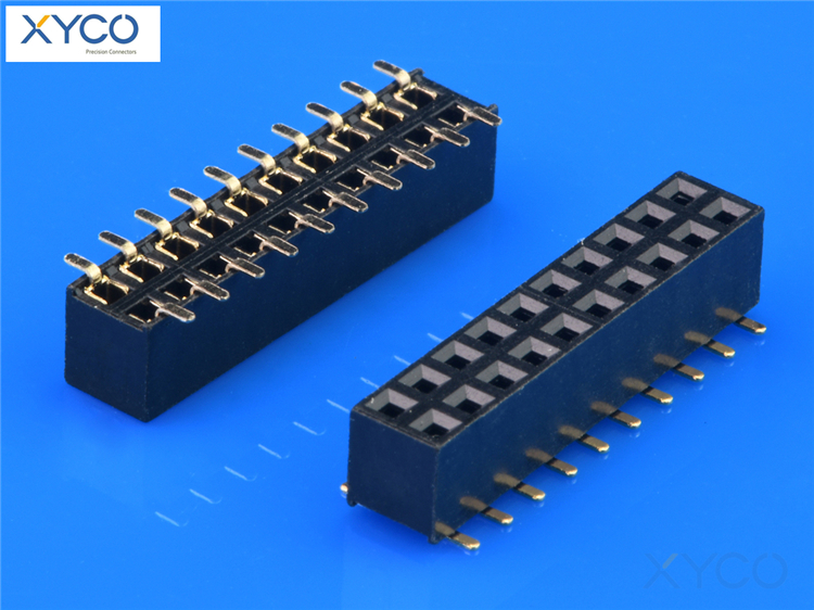 2.0mm双排SMT180°排母